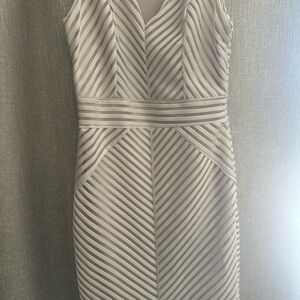 Charlotte Russe Cream Striped Midi Dress